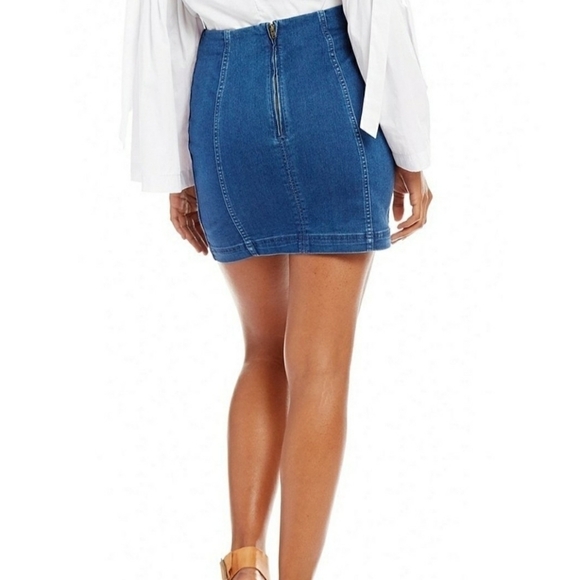 FREE PEOPLE Modern Femme Denim Micro and Ultra Mini Skirt - Picture 3 of 7